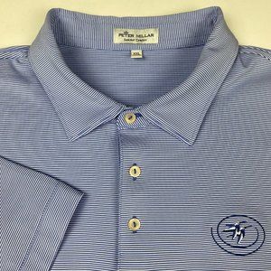 Peter Millar Summer Comfort blue Golf Polo Shirt Men's - 2XL